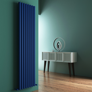 Carisa Tallis Single Panel Textured Navy Blue Aluminum Radiator 1800 x 470mm