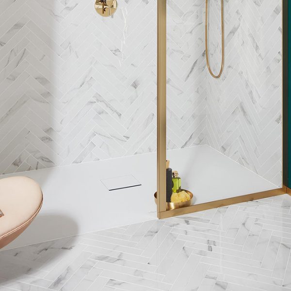 Villeroy & Boch Squaro Infinity Rectangular Shower Tray   Stone White - Image 3
