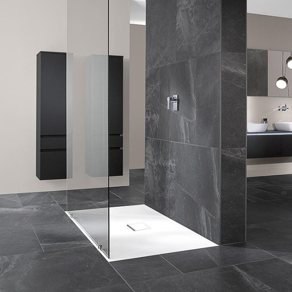 Villeroy & Boch Squaro Infinity Rectangular Shower Tray   Stone White - Image 4