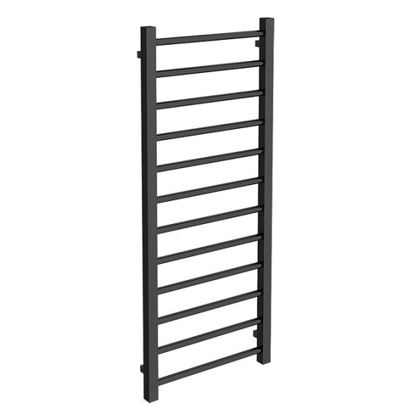 Brooklyn Black Nickel 1200 x 500mm Straight Heated Towel Rail - Image 2