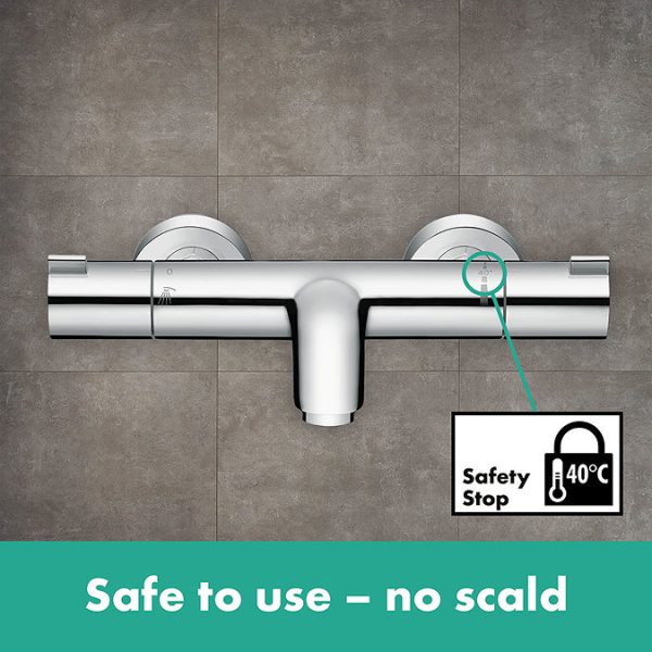 hansgrohe Ecostat 1001 CL Thermostatic Exposed Bath Shower Mixer - Image 4