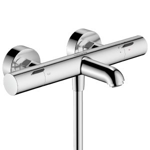hansgrohe Ecostat Fine Thermostatic Exposed Bath Shower Mixer   Chrome