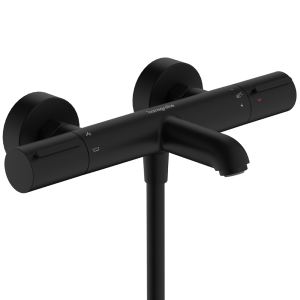hansgrohe Ecostat Element Thermostatic Exposed Bath Shower Mixer   Matt Black