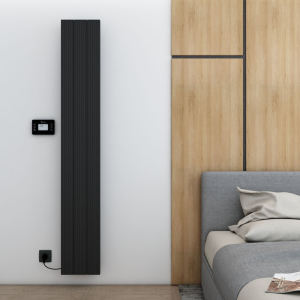 Carisa Boreas M Textured Black Electric Aluminum Radiator 1800 x 276mm