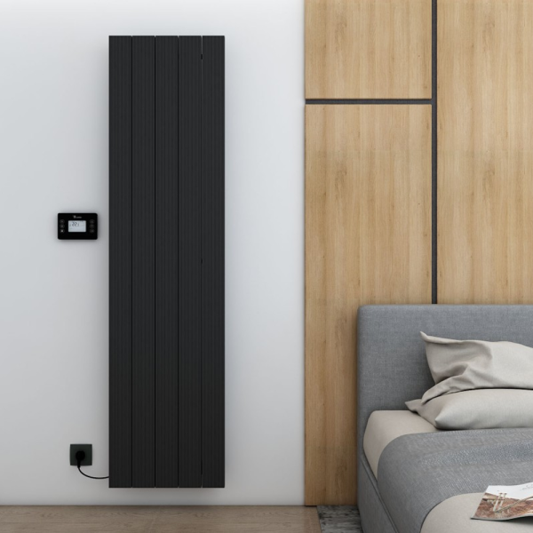 Carisa Boreas M Textured Black Electric Aluminum Radiator 1800 x 462mm