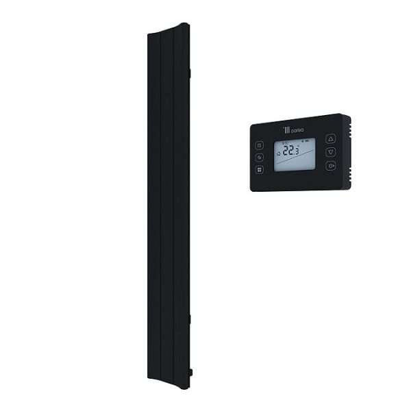 Carisa Boreas B Textured Black Electric Aluminum Radiator 1800 x 276mm - Image 3