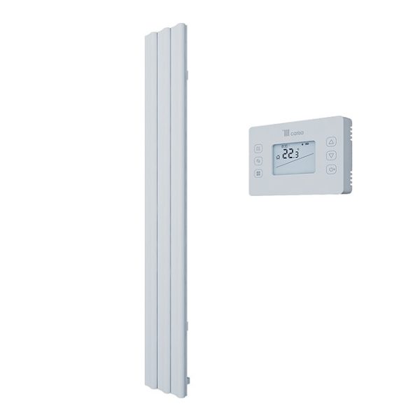 Carisa Boreas S Textured White Electric Aluminum Radiator 1800 x 276mm - Image 3
