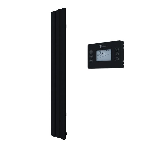 Carisa Boreas S Textured Black Electric Aluminum Radiator 1800 x 276mm - Image 3