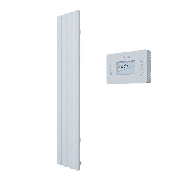 Carisa Boreas S Textured White Electric Aluminum Radiator 1800 x 369mm - Image 3