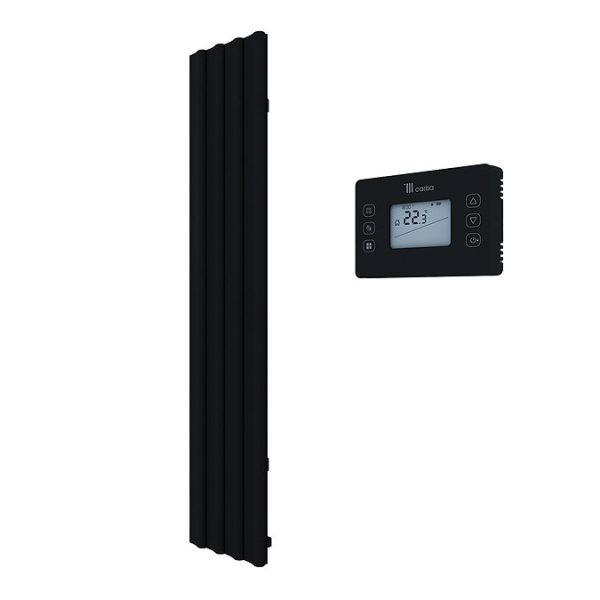 Carisa Boreas S Textured Black Electric Aluminum Radiator 1800 x 369mm - Image 3