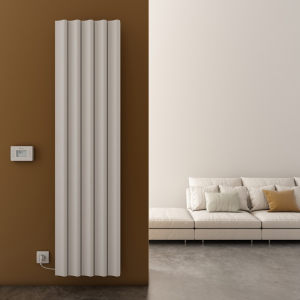 Carisa Boreas S Textured White Electric Aluminum Radiator 1800 x 462mm