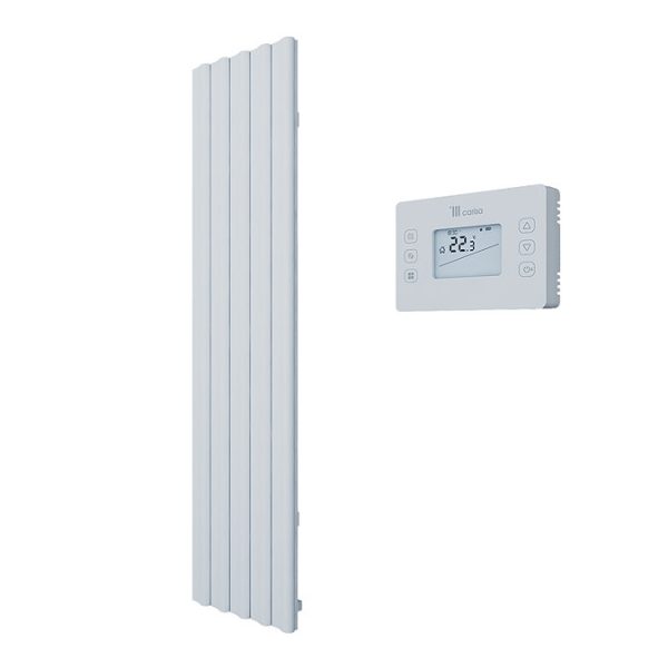 Carisa Boreas S Textured White Electric Aluminum Radiator 1800 x 462mm - Image 3