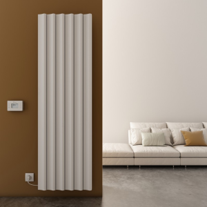 Carisa Boreas S Textured White Electric Aluminum Radiator 1800 x 555mm