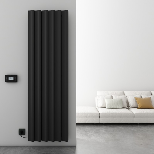 Carisa Boreas S Textured Black Electric Aluminum Radiator 1800 x 555mm