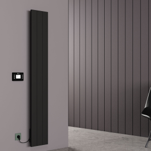 Carisa Boreas N Textured Black Electric Aluminum Radiator 1800 x 276mm