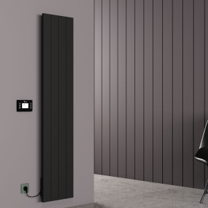 Carisa Boreas N Textured Black Electric Aluminum Radiator 1800 x 369mm