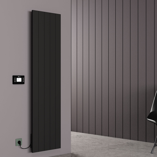 Carisa Boreas N Textured Black Electric Aluminum Radiator 1800 x 462mm