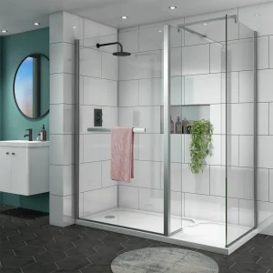 Matrix 1400 x 800mm Ultimate Walk In Enclosure 10mm (inc. Side Panel + Tray) 14x8SPT