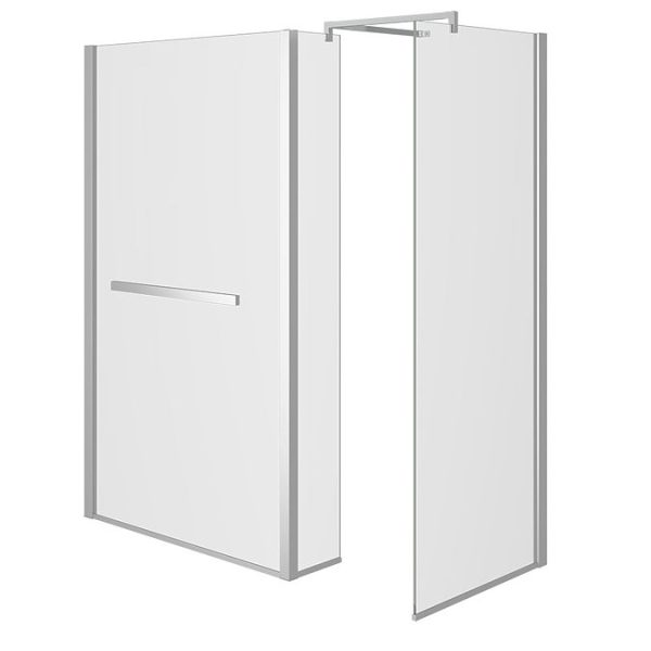 Matrix 1400 x 800mm Ultimate Walk In Enclosure + Side Panel Only 10mm (No Tray) - Image 2