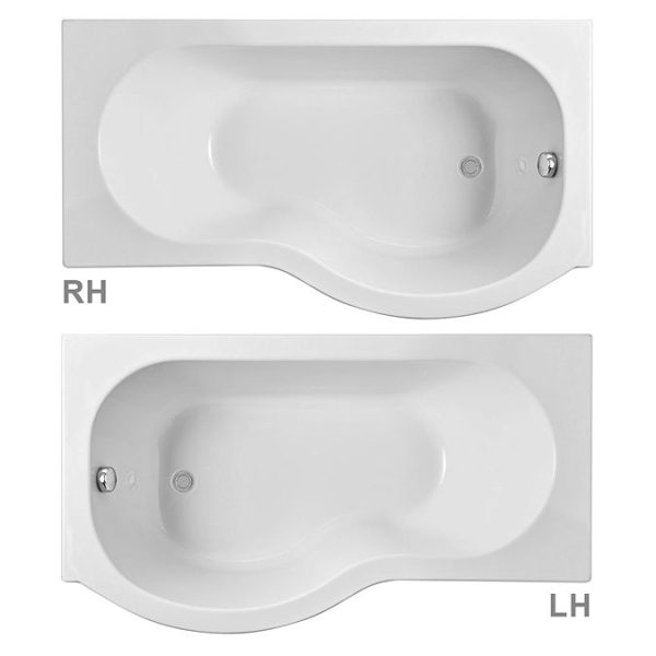 Cruze P Shaped Shower Bath   1500mm with Screen & Panel - Image 4