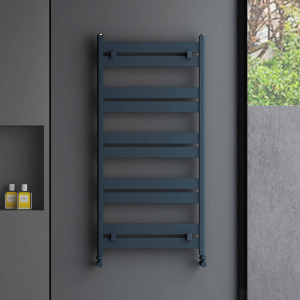 Carisa Ligne Textured Anthracite Heated Towel Rail 1015 x 480mm