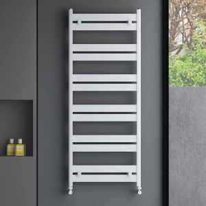 Carisa Ligne Textured White Heated Towel Rail 1225 x 480mm