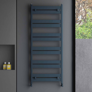 Carisa Ligne Textured Anthracite Heated Towel Rail 1225 x 480mm