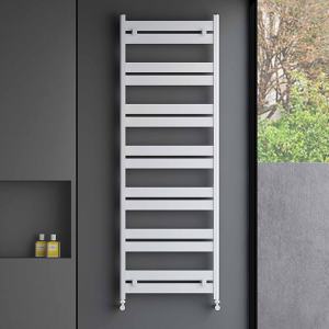 Carisa Ligne Textured White Heated Towel Rail 1435 x 480mm