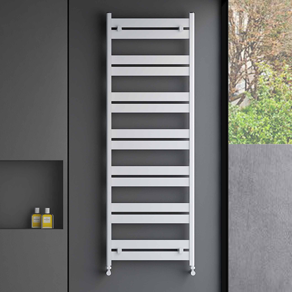 Carisa Ligne Textured White Heated Towel Rail 1435 x 480mm