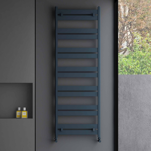 Carisa Ligne Textured Anthracite Heated Towel Rail 1435 x 480mm