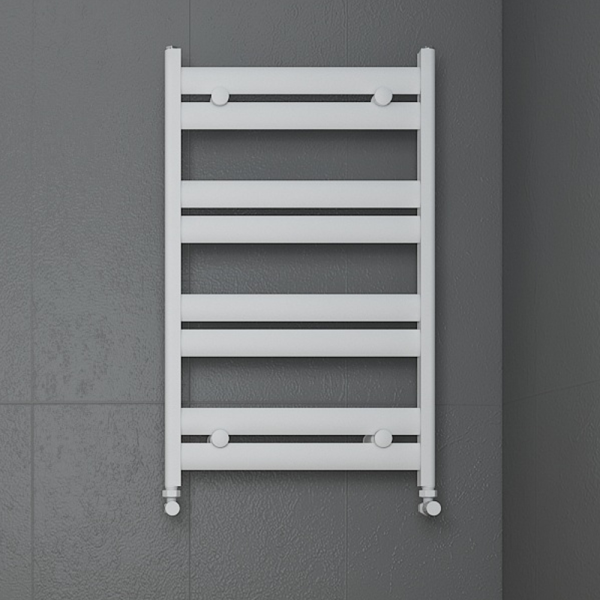 Carisa Soleil Textured White Heated Towel Rail 805 x 480mm