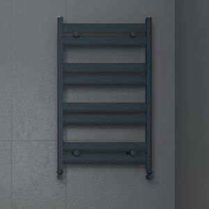Carisa Soleil Textured Anthracite Heated Towel Rail 805 x 480mm
