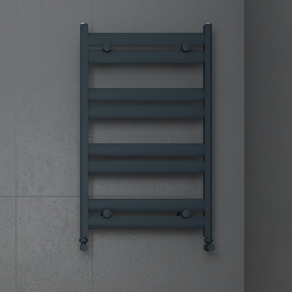 Carisa Soleil Textured Anthracite Heated Towel Rail 805 x 480mm