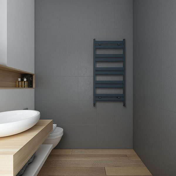 Carisa Soleil Textured Anthracite Heated Towel Rail 1015 x 480mm - Image 3