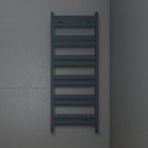 Carisa Soleil Textured Anthracite Heated Towel Rail 1225 x 480mm
