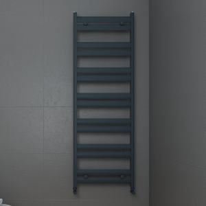 Carisa Soleil Textured Anthracite Heated Towel Rail 1435 x 480mm