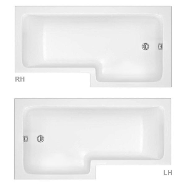 Milan Shower Bath Enclosure   1500mm L Shaped inc. Hinged Screen + Panel - Image 3