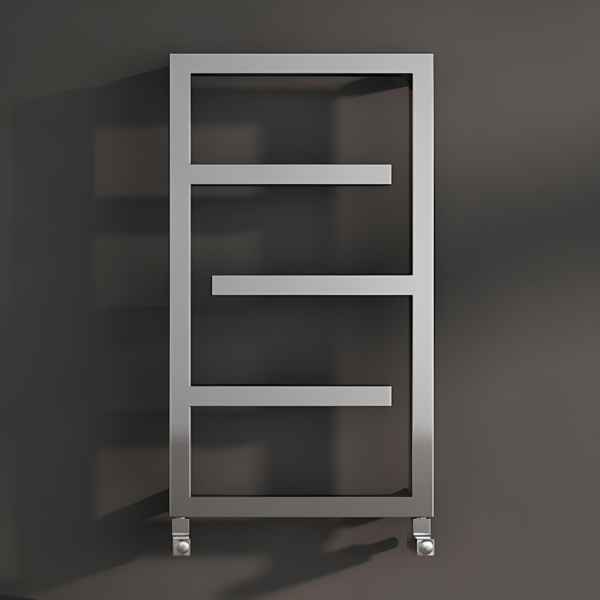 Carisa Eclipse Polished Stainless Steel Heated Towel Rail 880 x 500mm