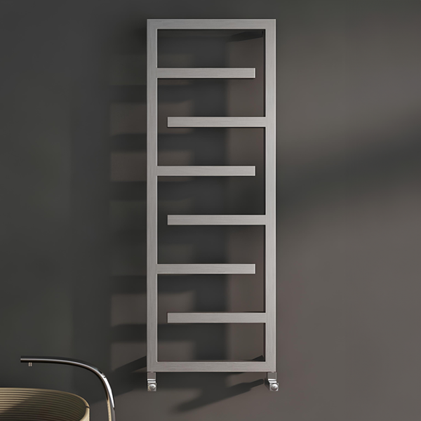 Carisa Eclipse Brushed Stainless Steel Heated Towel Rail 1370 x 500mm