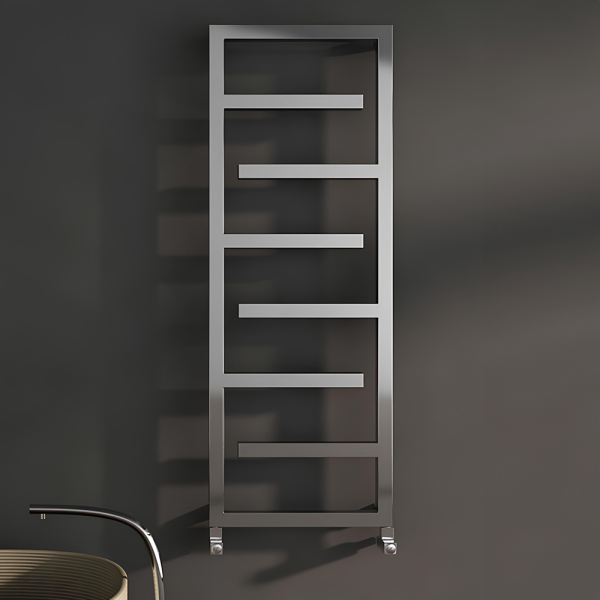 Carisa Eclipse Polished Stainless Steel Heated Towel Rail 1370 x 500mm