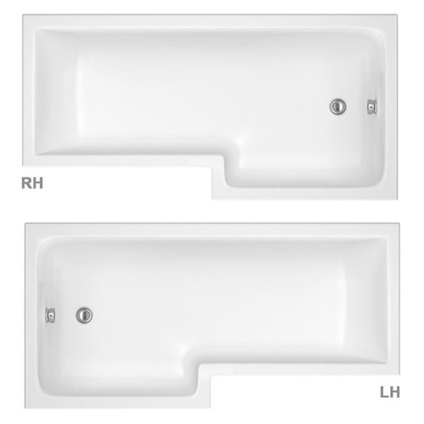 Milan Shower Bath Enclosure   1600mm L Shaped incl. Hinged Screen + Panel - Image 3