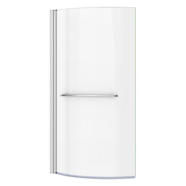 Cruze P Shaped Shower Bath   1700mm incl. Screen with Rail + Panel - Image 3