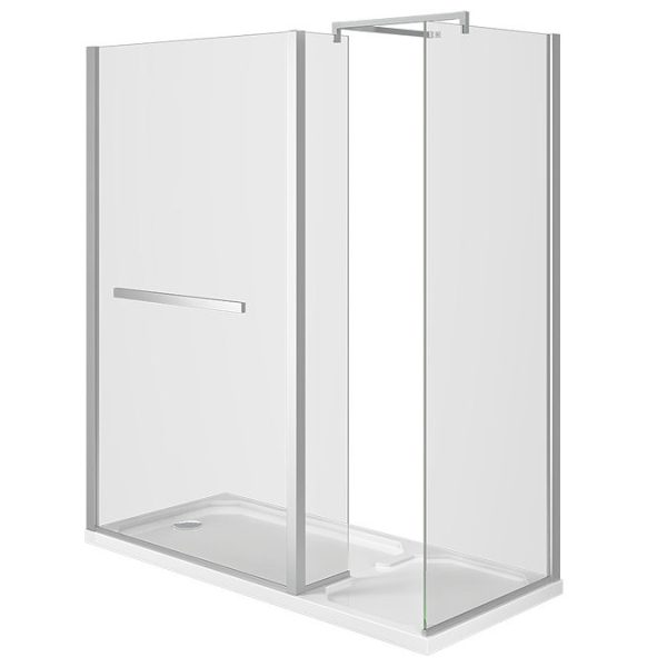 Matrix 1700 x 760mm Ultimate Walk In Enclosure 10mm (inc. Side Panel + Tray) 17x76SPT - Image 2