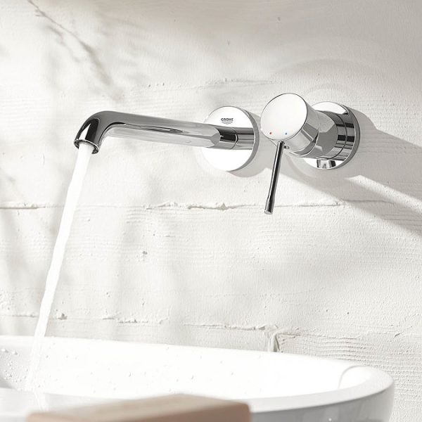 Grohe Essence Wall Mounted Basin Mixer Tap   Chrome - Image 8