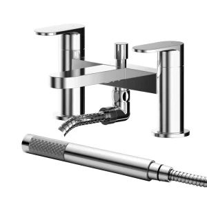 Asquiths Solitude Deck Mounted Bath Shower Mixer with Shower Kit