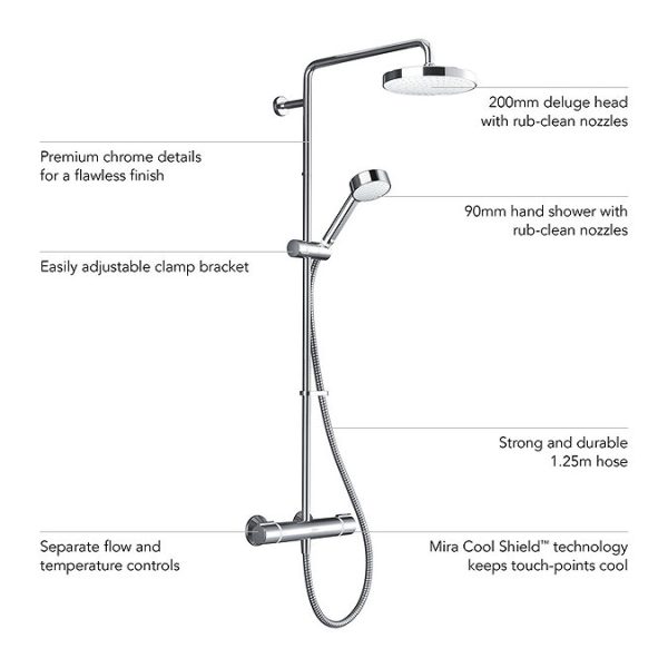 Mira Relate ERD Thermostatic Shower Mixer   Chrome - Image 3