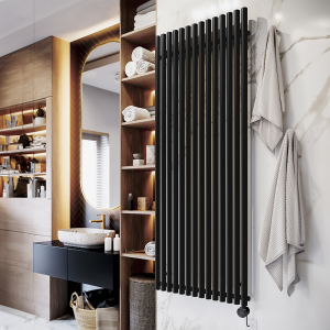 Terma Rolo Room E (Wi Fi Controlled) H2000 X W755mm Heban Black Electric Radiator with 2kw VEO Heating Element