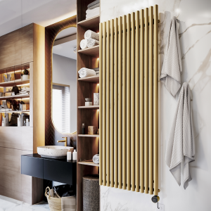 Terma Rolo Room E (Wi Fi Controlled) H2000 X W755mm Brass Electric Radiator with 2kw VEO Heating Element