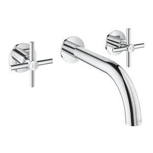 Grohe Atrio Wall Mounted 3 Hole Basin Mixer   Chrome