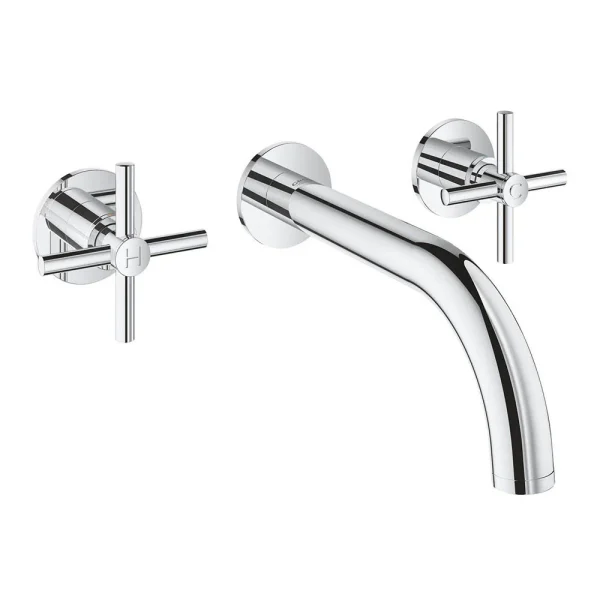 Grohe Atrio Wall Mounted 3 Hole Basin Mixer   Chrome